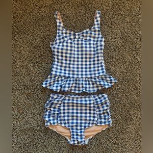 Blue Gingham Swimsuit